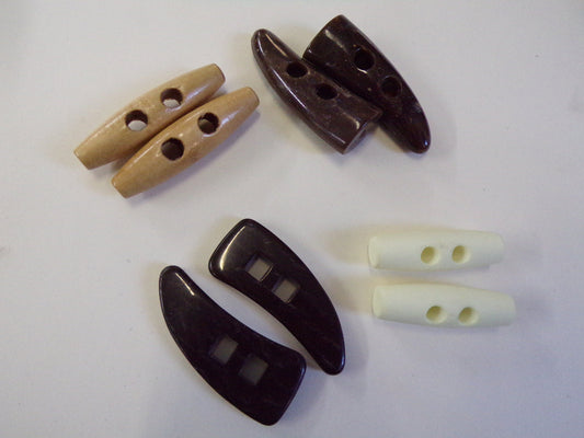 Wooden Long Buttons, Wooden Toggle Buttons, Horn Toggle Button, Sewing, Knitting, knitwear button, knitwear buckle, toggles