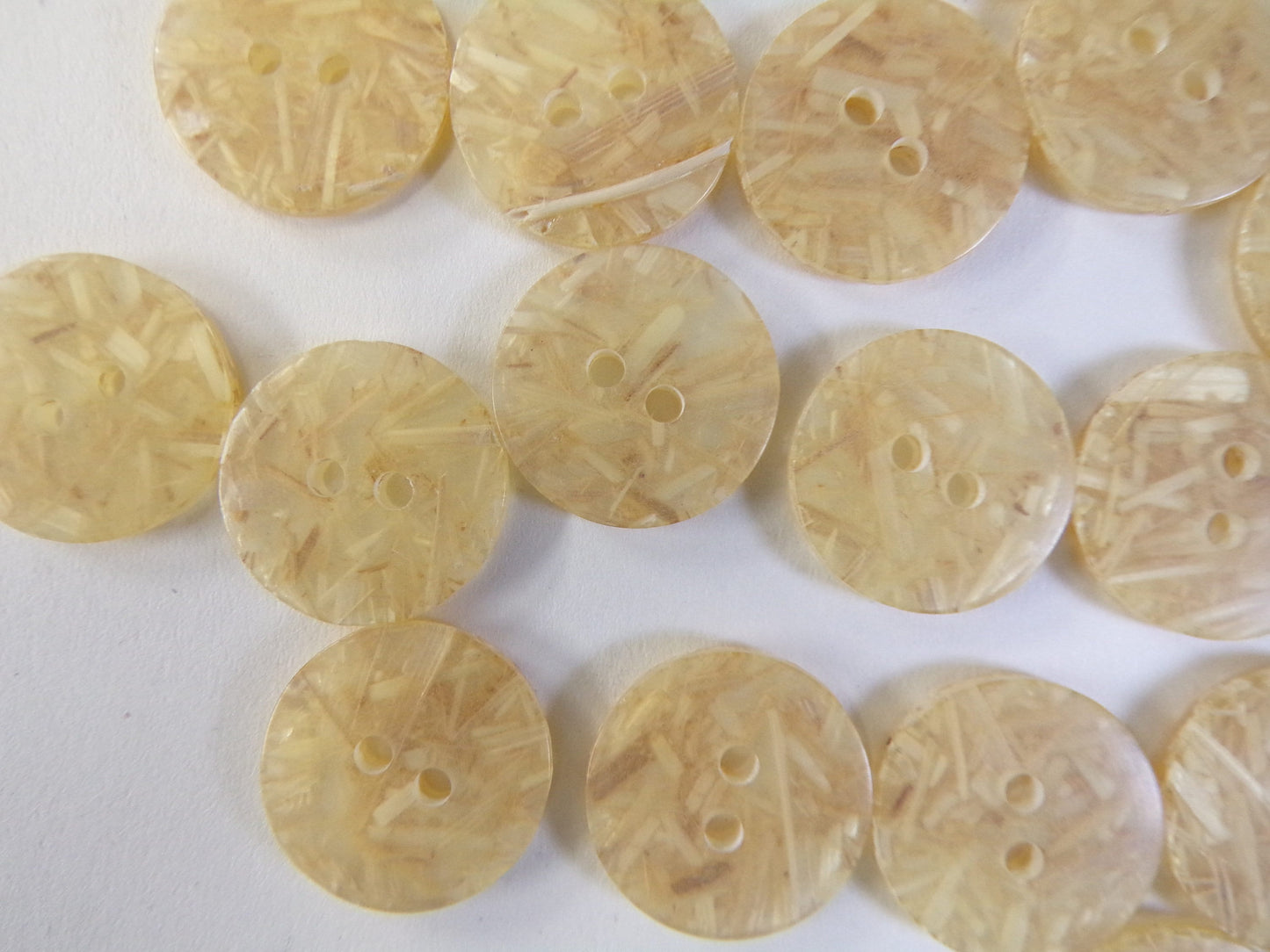 6pcs Vintage Style Buttons 15mm 24L, 18mm 28L, Beige Buttons, Ivory Buttons, Sewing, Knitting, Craft, straw button