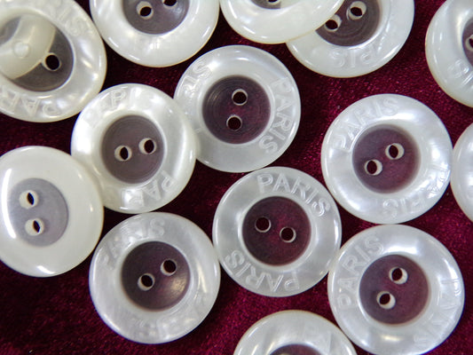 6pcs Paris Buttons, Pearly Buttons, Shirt Buttons, Coat Buttons, Sewing Button