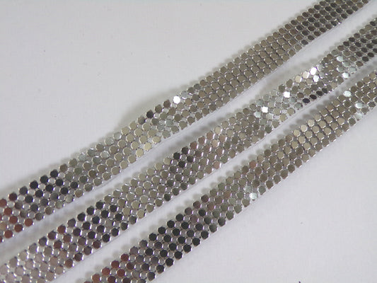 11mm, Silver chainmail Trim, chainmail, Iron on Trim, Decor, Sewing, Craft, chainmail iron on, stud trim