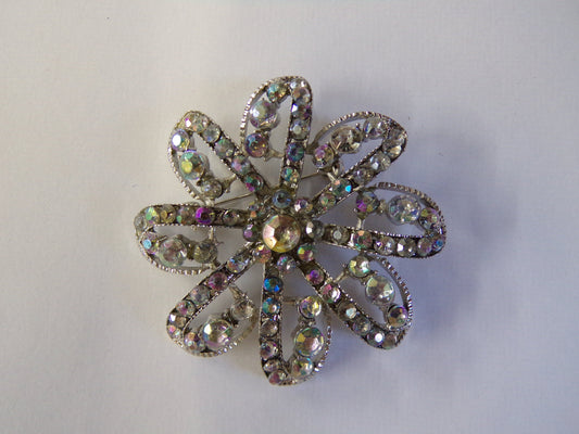 5cm Diamante Flower Brooch, Sparkling Brooch, Rhinestone Jewel, Multi Purposes brooch, , Pin-on Brooch, brooch