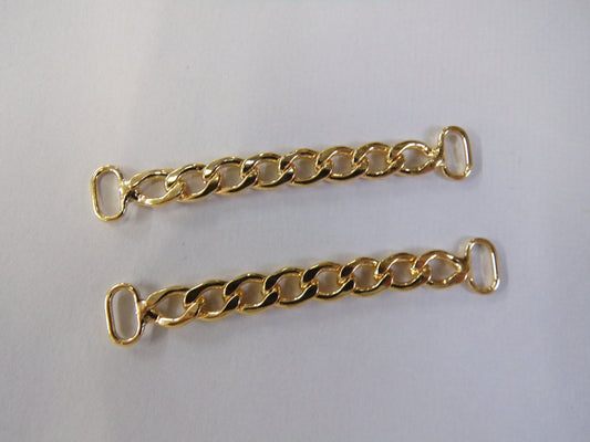 1pc, 5cm, Metal Gold Buckle, Chain Buckle, Sewing, Jewel, Swimwear, Lingerie, Crafts, chain strap, buckle, strap, swimwear buckle,  chain