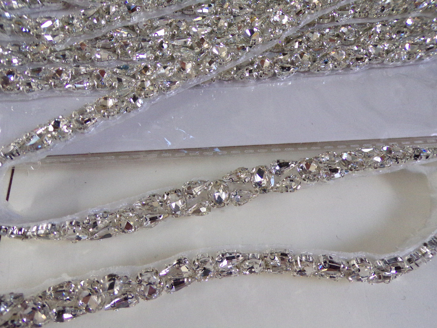 Diamante Stones Trim, Rhinestone Ribbon for Bridal, Sash Diamante Wedding, Belt, Jewel iron on, Bag, Craft, jewel trim, diamanté iron on