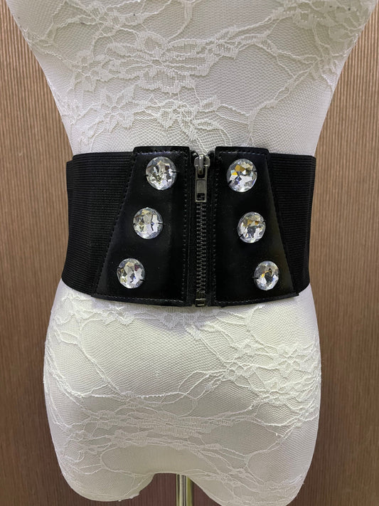 4” belt, 10cm belt, elastic belt, belt, fashion belt. Zip belt, couture belt