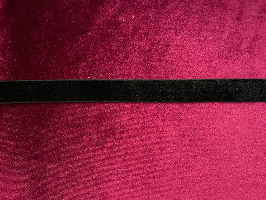 15mm, velvet ribbon, stretch velvet ribbon, stretch ribbon, black
