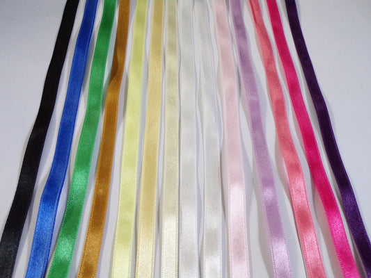 10mm Satin Ribbon, Double Side Satin Ribbon 14 colours, Double Faced Satin Ribbon, nylon ribbon