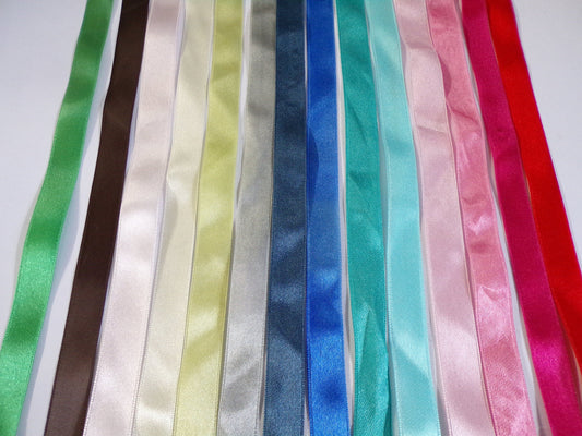 15mm Satin Ribbon, Double Side Satin Ribbon 14 colours, Double Faced Satin Ribbon, nylon ribbon, 0.6cm ribbon, satin ribbon, ribbon