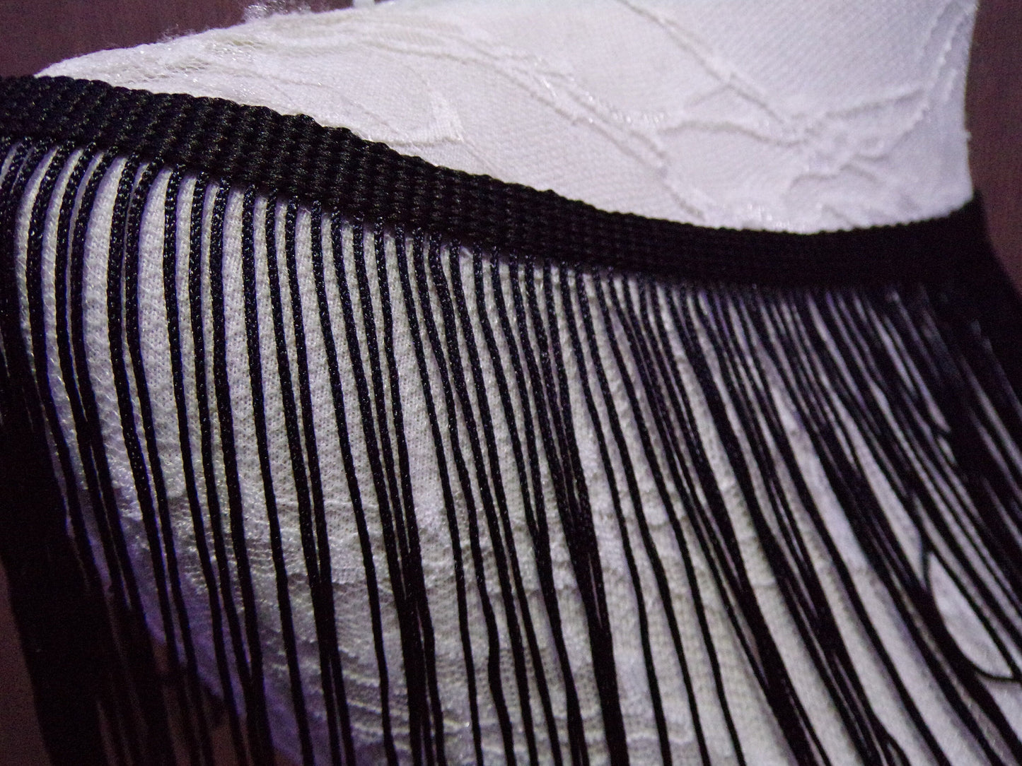 15cm Black White Fringe Trim, Sewing, Craft, Dancewear, Gatsby Dress, Party, Home, Bag, fringe