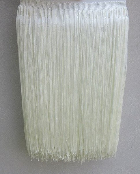 44cm White Fringe Trim, Dancewear, Dress, Party, Home Decor, fringe, festival fringe, fringing, 17” fringe