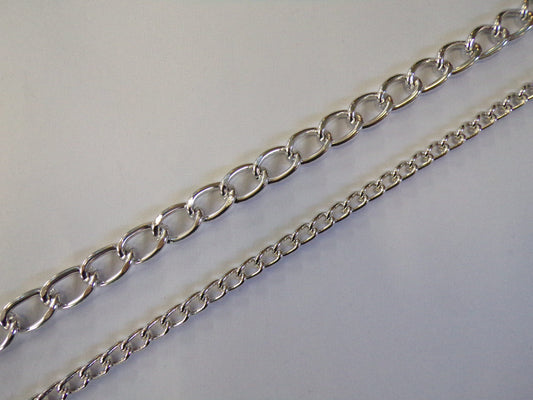 10mm or 4mm, Silver Metal Link Chain, for Jewellery, Crafts, Chunky Chain, chain, metal chain, metal chain