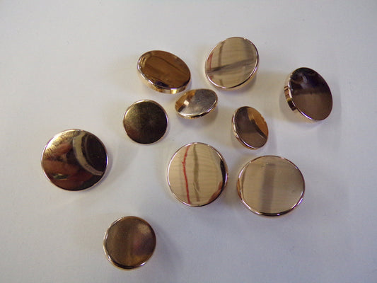 6pcs, High quality metal buttons,Gold Metal Buttons, Metal Shank Buttons, fashion buttons, Shiny blazer buttons. gold buttons,  15mm or 20mm