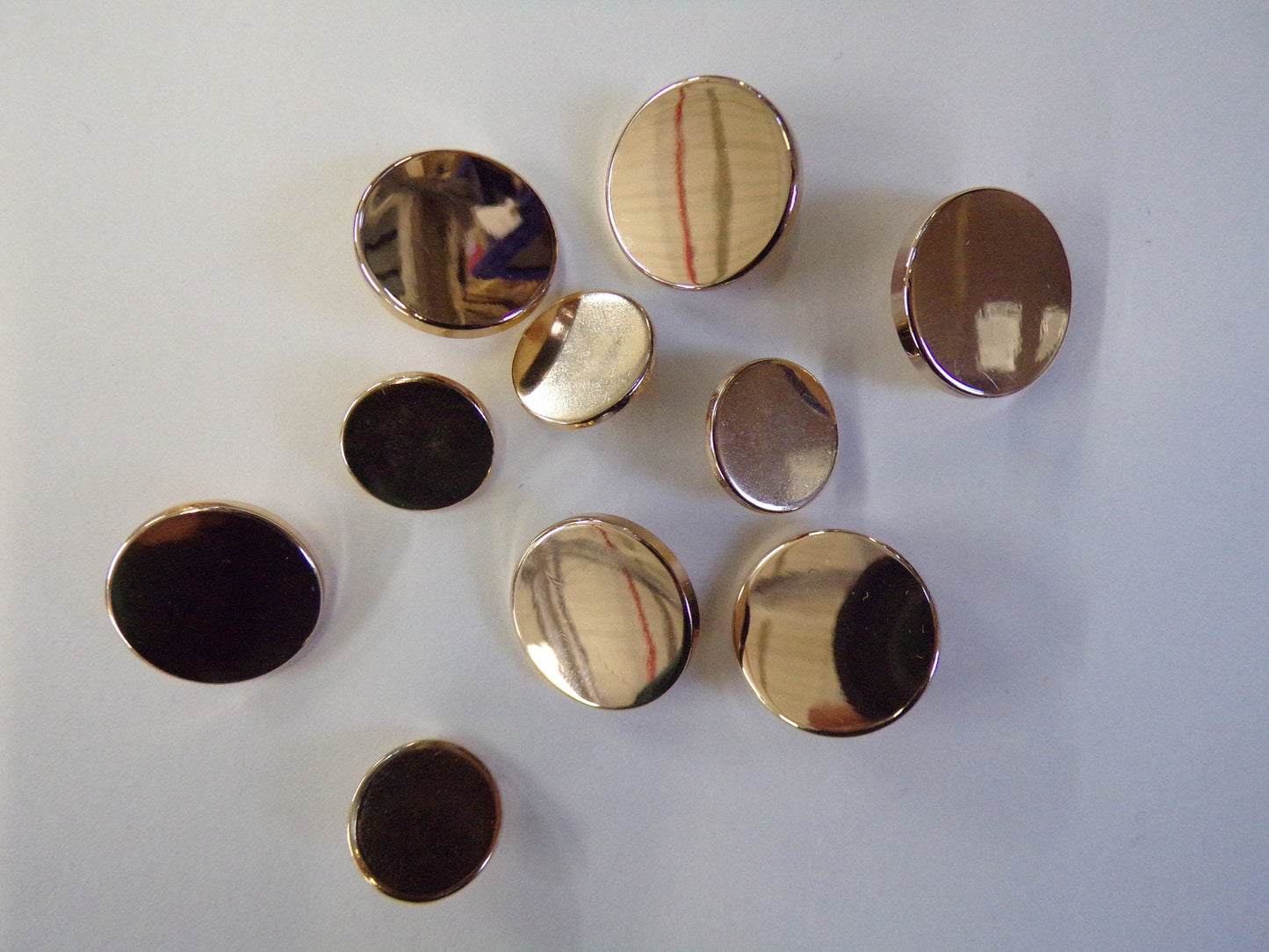 6pcs, High quality metal buttons,Gold Metal Buttons, Metal Shank Buttons, fashion buttons, Shiny blazer buttons. gold buttons,  15mm or 20mm