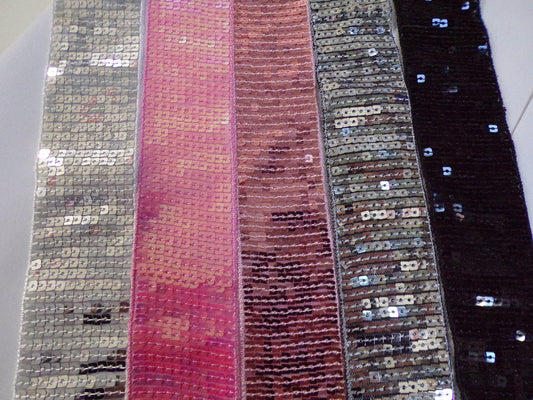 40mm Sequins Lace Trim, Sequins Tape, Lace Trim with Sequins, Tape, sequins lace, Decor, Sewing, Craft, 4cm sequin tape
