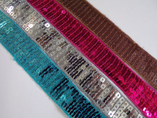 20mm Lace Trim with Sequins, Sequins Lace Trim, Sequins Tape, , Tape, sequins lace