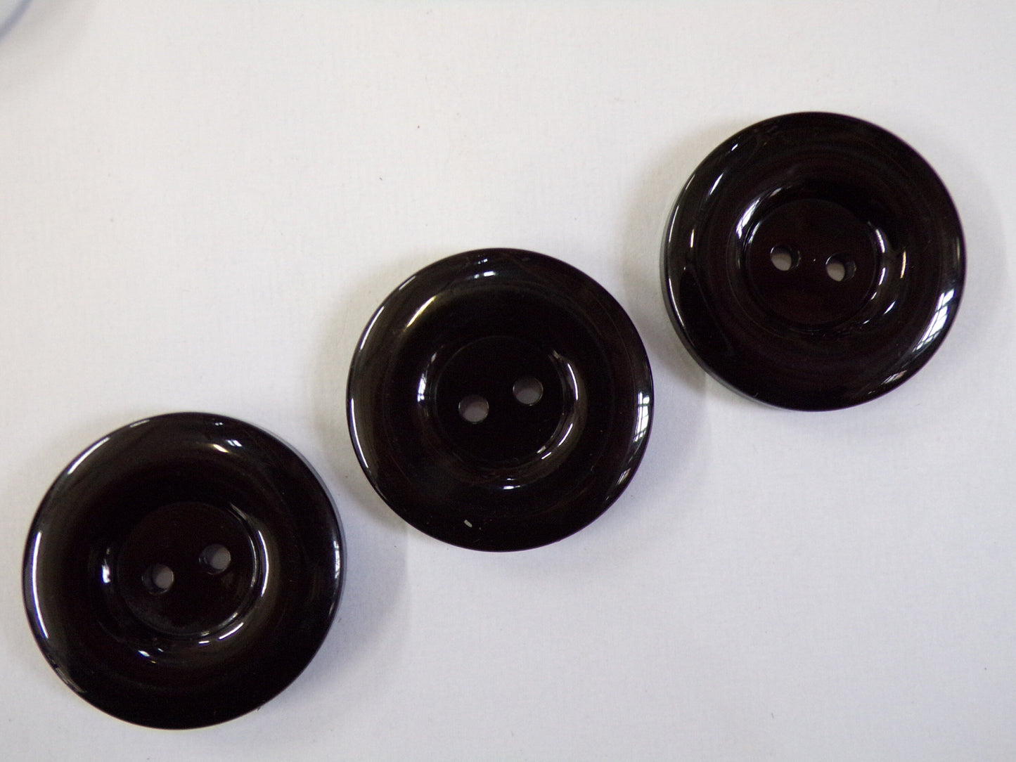 34mm 2-hole Plastic Buttons, Black White Large Buttons, Coat Buttons, Sewing, Knitting, Craft, 6pcs, 12pcs