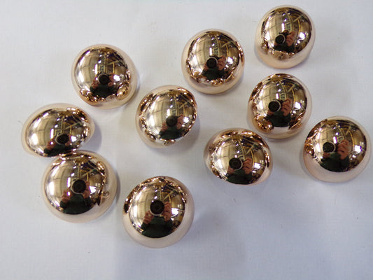 6pcs, Shiny Gold Buttons,  34L-21mm, Metal-Look Half Ball Shank Buttons, Gold buttons, Half ball buttons, Army buttons, Military Buttons.