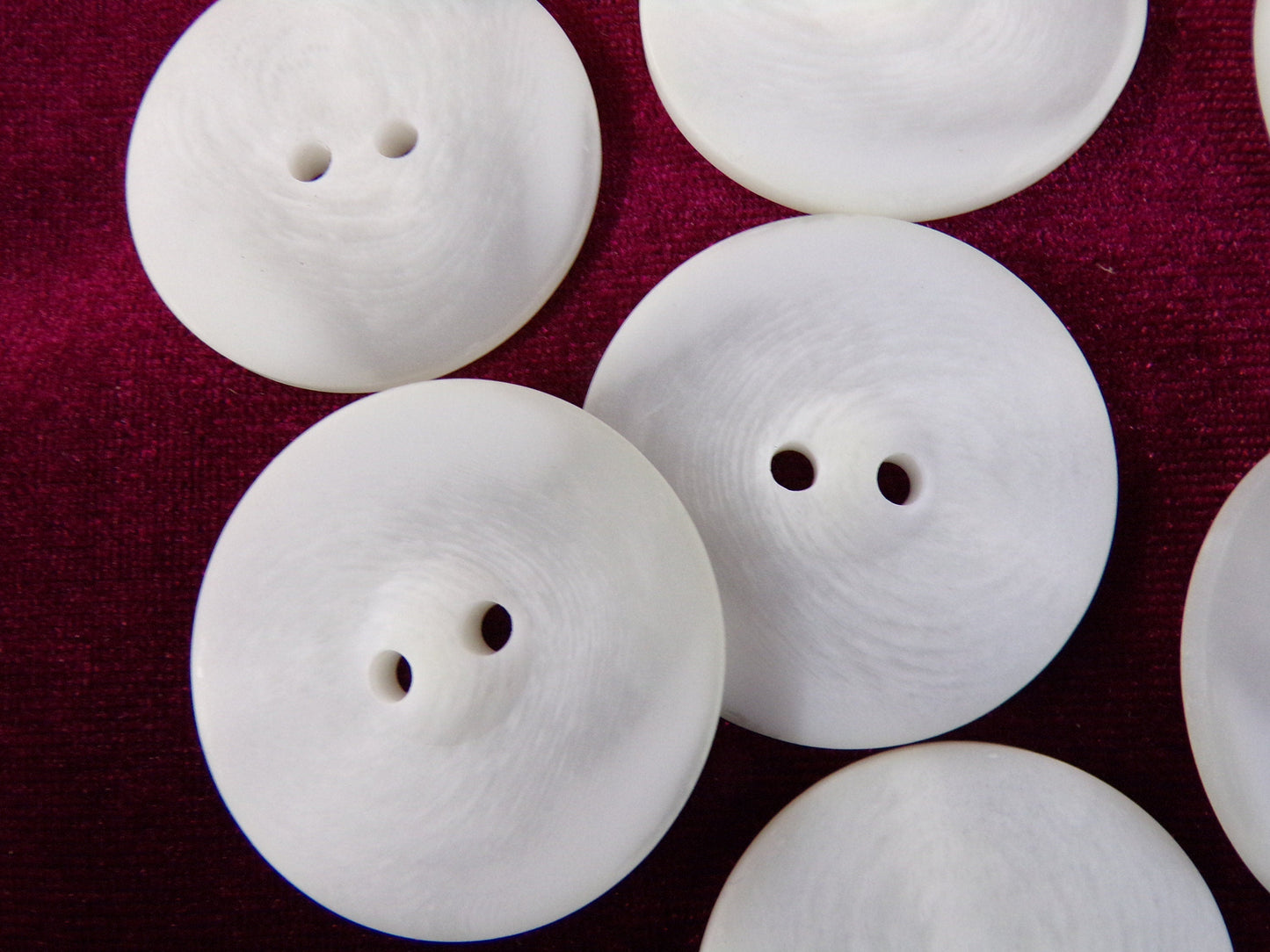 34mm, Matt Ivory Buttons, 2-hole Large Buttons, Flat Buttons, Coat Buttons, Sewing, Craft, white buttons, horn buttons, jacket buttons