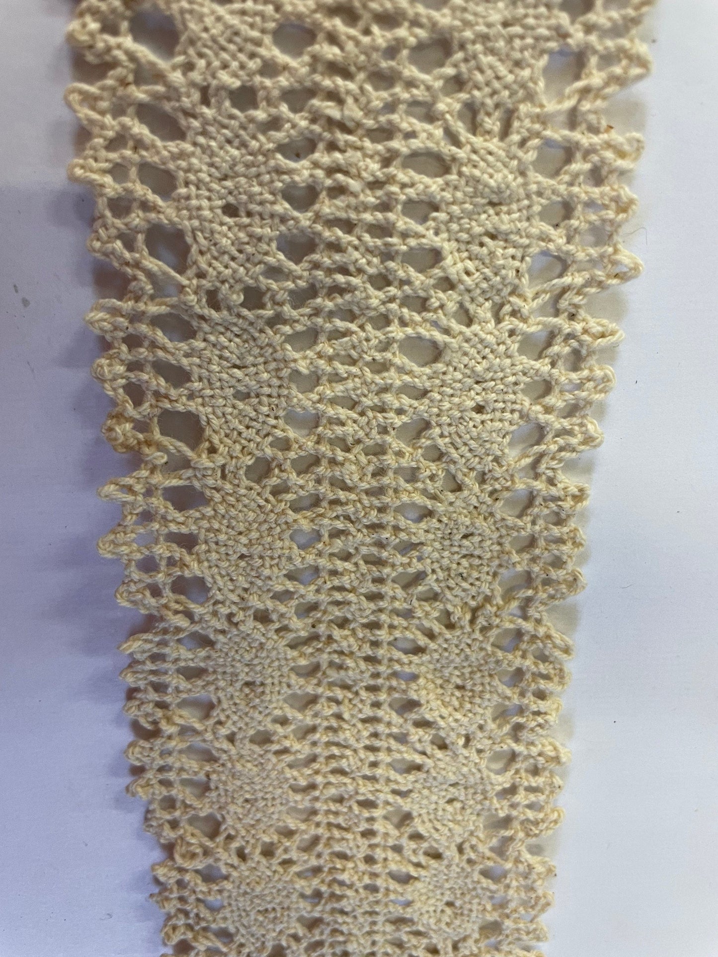 Cotton lace, natural cotton lace, lace, fashion lace, boho lace. 3 widths