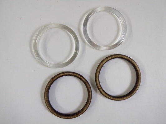 50mm Macrame Rings Clear Brown, Wood Rings, Plastic Rings 50mm Belt Buckle, Bag Clasp Leather Craft Accessories, rings, swimwear
