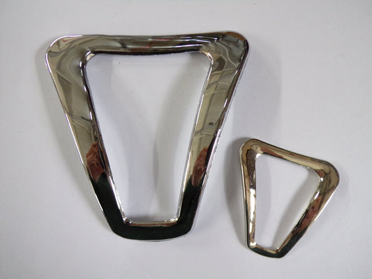 Light Weight Buckle Silver Tone, Bag Clasp, Belt Buckle, Leather Craft Accessories, Swimwear buckle, Hammered buckle, Triangle buckle