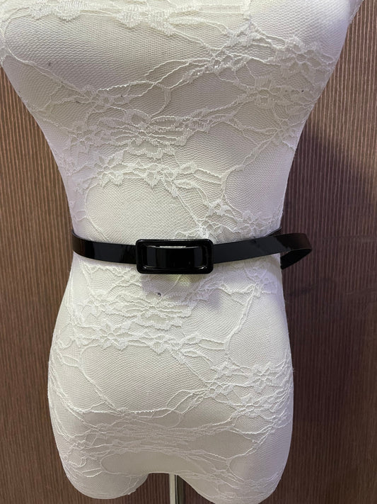 Slider belt, skater belt, shiny belt, patent belt, skirt belt, dress belt, black belt
