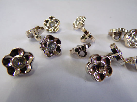 6pcs Flower Vintage Style Buttons with shank, Fancy Buttons, Gold buttons, Shirt buttons, Dress buttons, daisy buttons