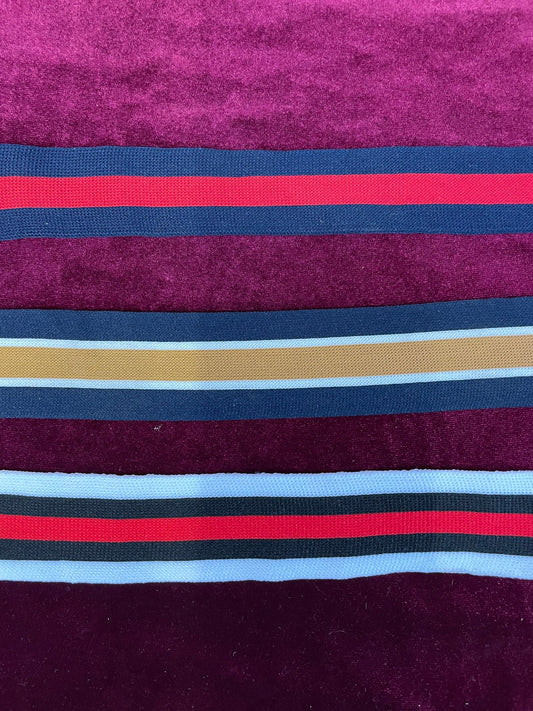 Knitted tape, stripe tape, knitted stripe tapes, jogger tapes, stripes, tapes,