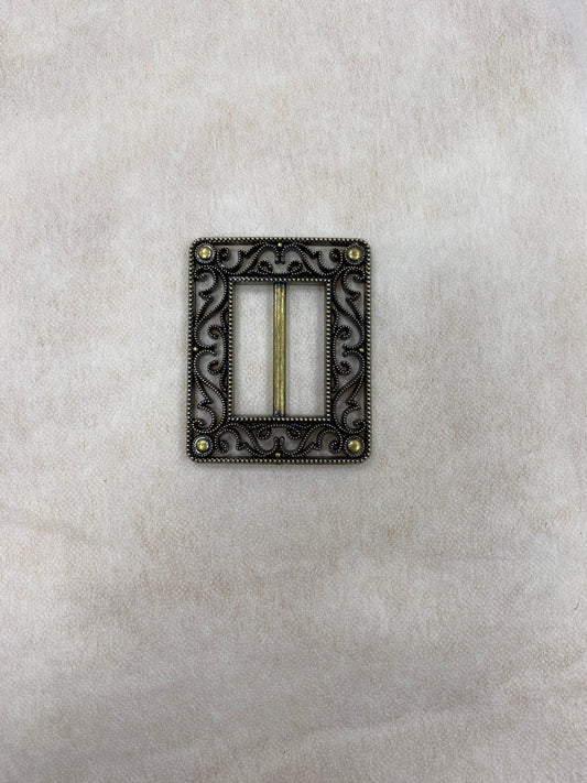 Plastic buckle, light weight buckle in antique brass