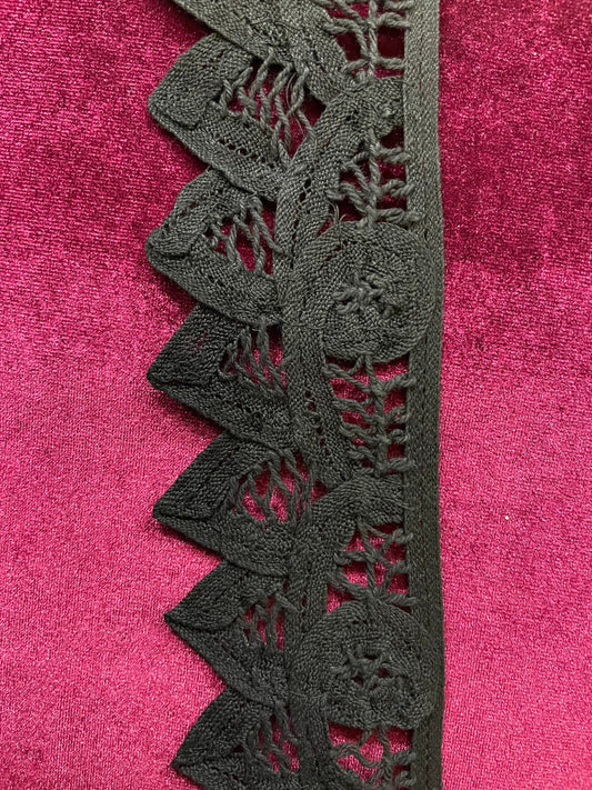 Crochet lace, black lace, 5.5cm width lace, lace, delicate lace, lace decor