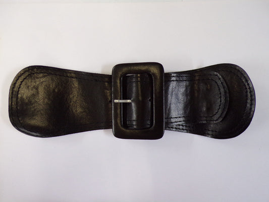 Black Belt, Half Belt, Large Kilt Strap, Faux Leather Belt. Show belt