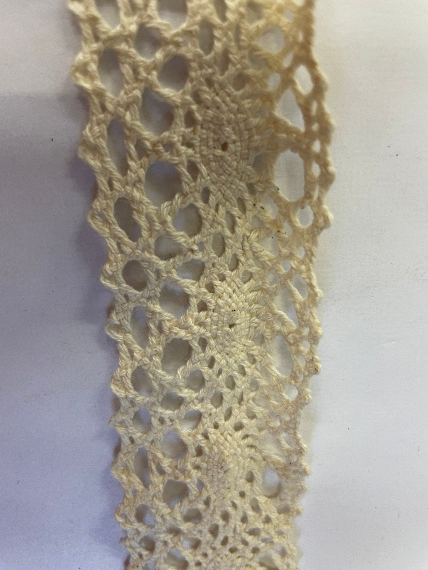 Cotton lace, natural cotton lace, lace, fashion lace, boho lace. 3 widths
