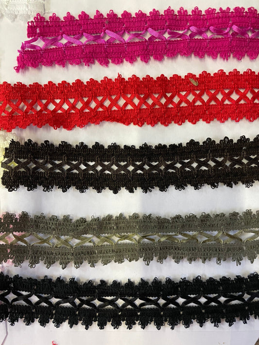 Criss cross lace, lace, cotton lace, ribbon slot lace, corset lace, corset, trim corset