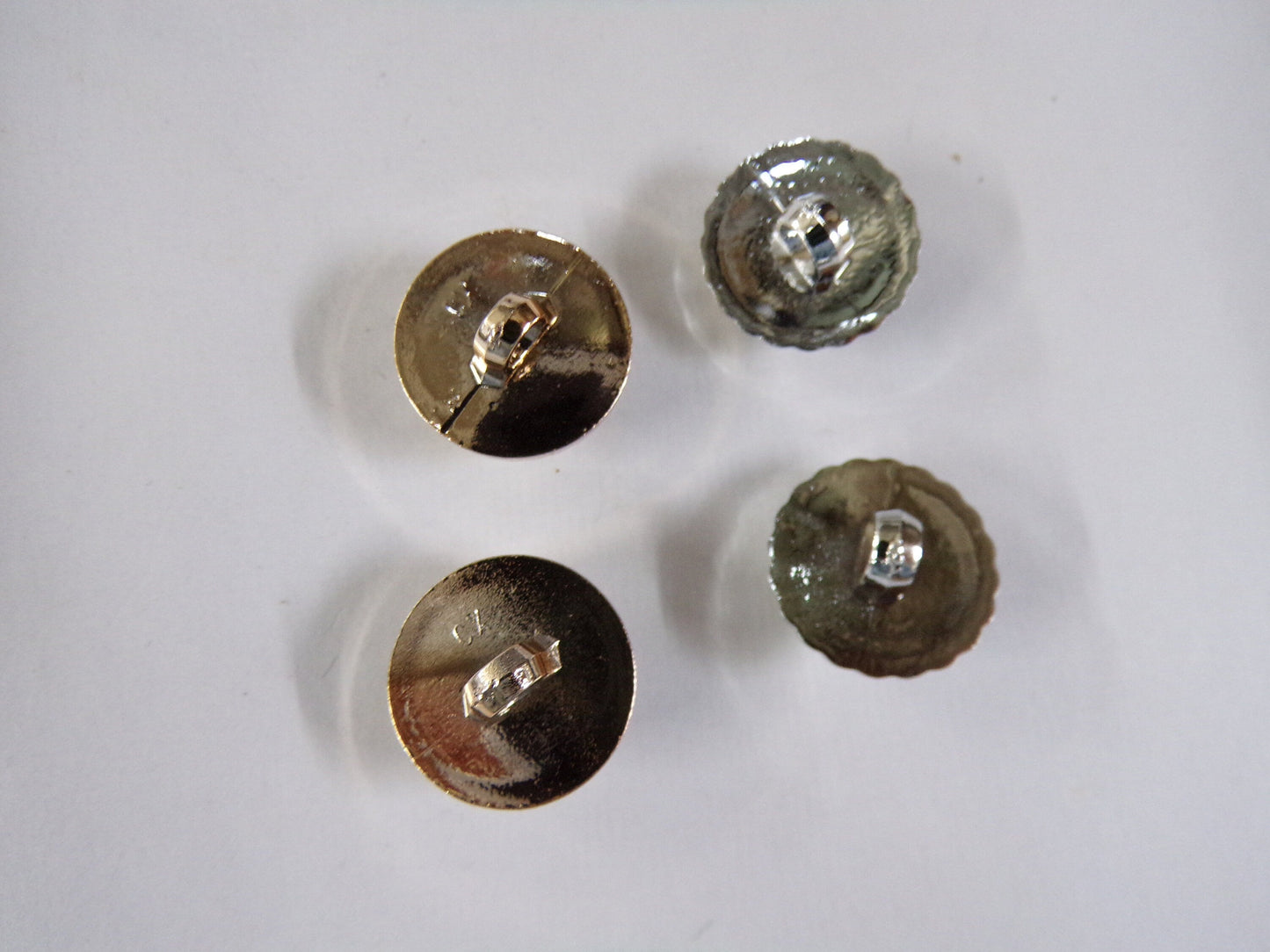 6pcs - 28L/34L, Pearl Gold and Silver Shank Buttons, Gold buttons, Silver Buttons, Coat Buttons, Clothing Buttons, fashion buttons