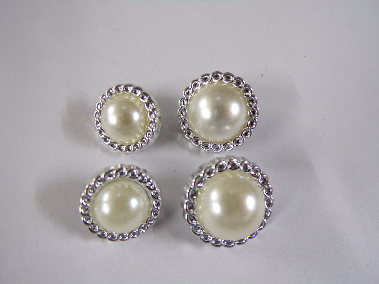 6pcs - 28L/34L, Pearl Gold and Silver Shank Buttons, Gold buttons, Silver Buttons, Coat Buttons, Clothing Buttons, fashion buttons