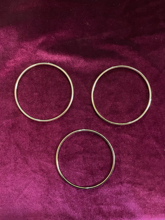 8.5cm diameter ring, large ring, gold ring, metal hoop, metal ring