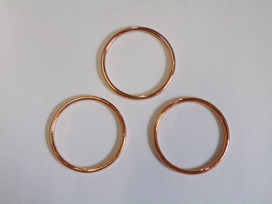 4cm Rose Gold Metal Rings, Solid Metal Hoop Rings, metal rings, metal hoops, solid rings, napkin rings, swimwear rings, rings, copper rings