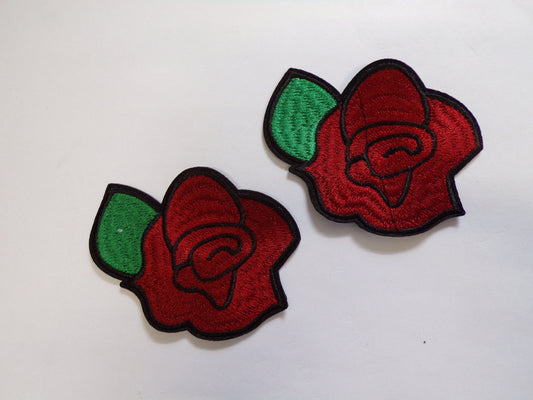 Rose Motif Fancy Appliques, Iron on Embroidered Patch, Sewing Patch, Glue on Patch