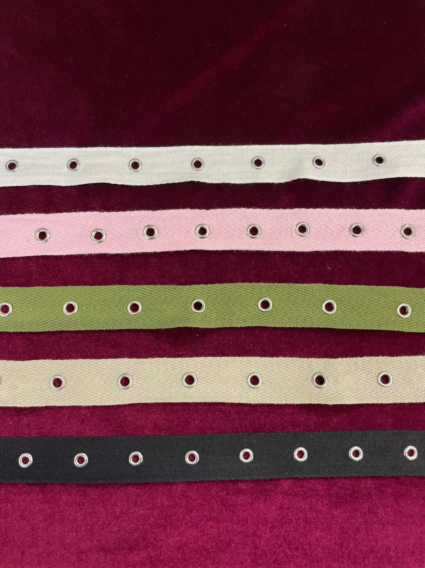 1 Meter - 1", Cotton eyelet tape, eyelet tape, eyelets, fastening, silver eyelet tape, eyelets on tape, eyelets, eyelet tape