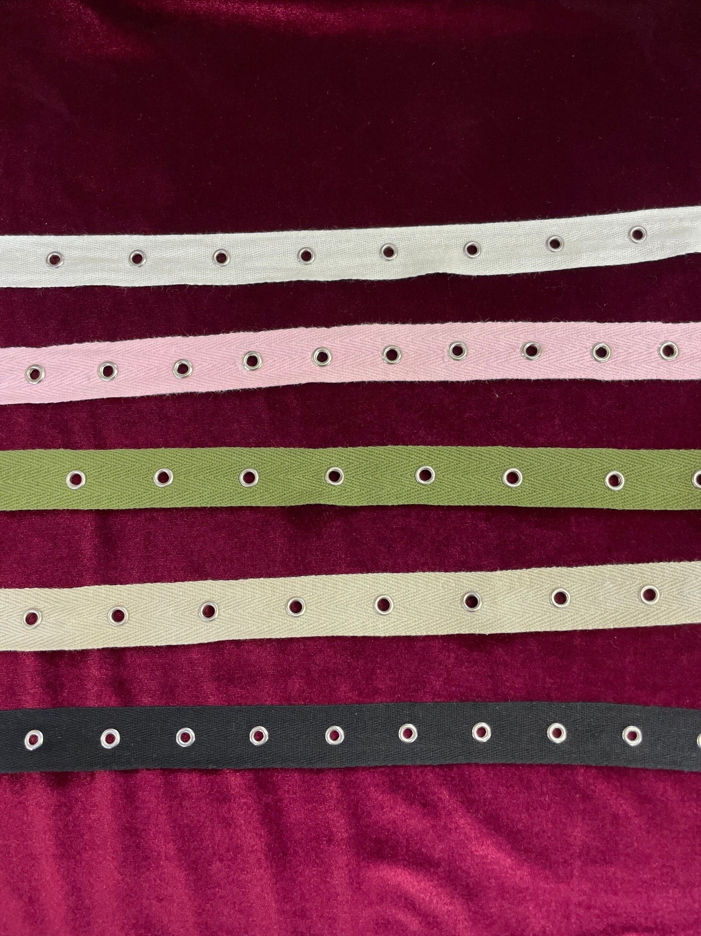 1 Meter - 1", Cotton eyelet tape, eyelet tape, eyelets, fastening, silver eyelet tape, eyelets on tape, eyelets, eyelet tape