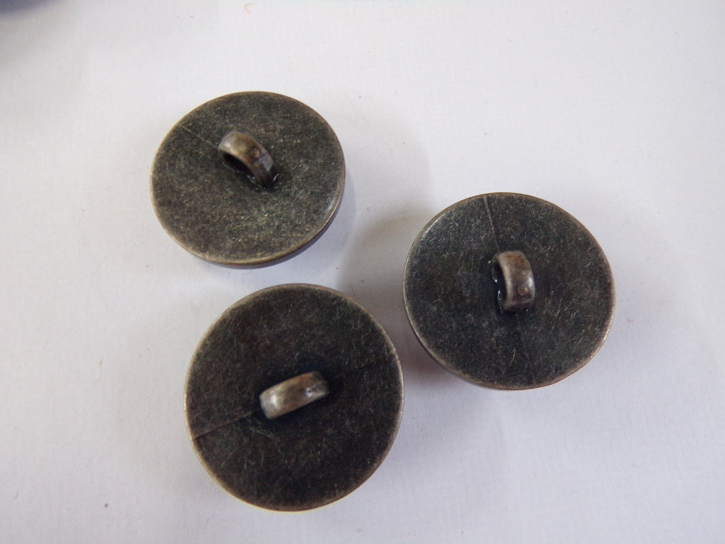 40L, 6pcs, Gunmetal Shank Buttons, Coat buttons, Vintage buttons, Military Buttons, Army Buttons, antique nickel buttons