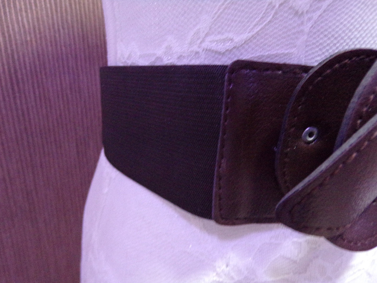 Brown Elastic Belt, Wide Elasticated Stretch Belt, Brown Belt, elastic belt, stretch belt, leaf design belt, bow belt