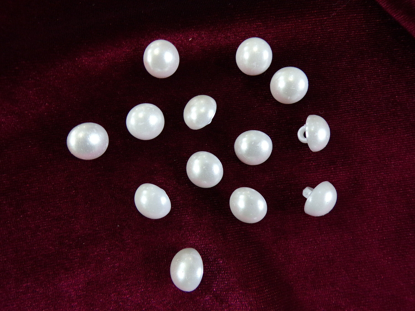 11.5mm White Pearl shank buttons, Blouse buttons, Dress buttons, Knitwear Buttons, Clothing Buttons, Fashion buttons