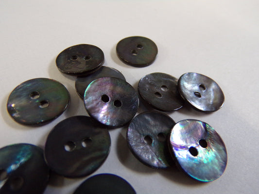 13mm Mother of Pearl Buttons, Silver Shell Sewing Buttons, 2-hole buttons, blouse, dress, knitwear