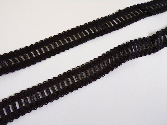 20mm wide Decorative Black Trim, Lace Trim for Sewing, Decor, Craft, lining trim, ladder trim, lingerie lace