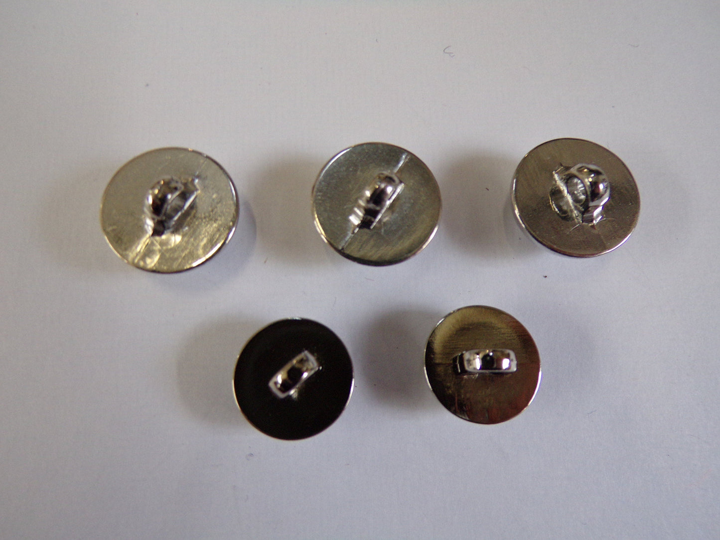 15mm, 18mm, Silver Shank Buttons, Half ball buttons, Silver Metallic Buttons, Chunky buttons, Sewing, Crochet, fashion buttons