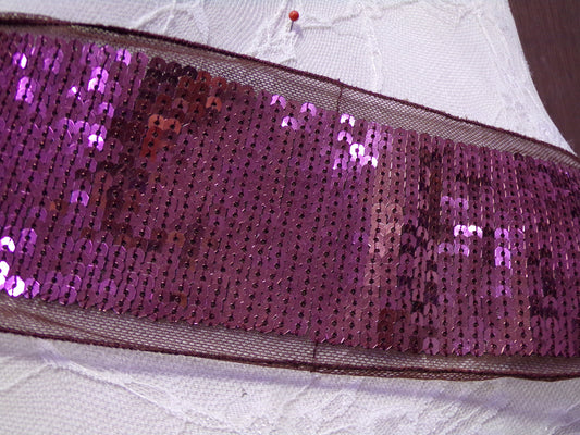 7.5cm Sequins Lace Trim, Sequins Tape, Lace Trim with Sequins, Sequin Tape, sequins lace, Decor, Sewing, Craft, Dancewear