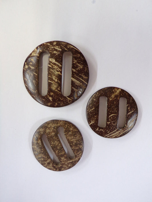 1pcs Coconut Light Weight Buckle, Natural Buckle, Macrame rings, Knitting, Sewing, Craft