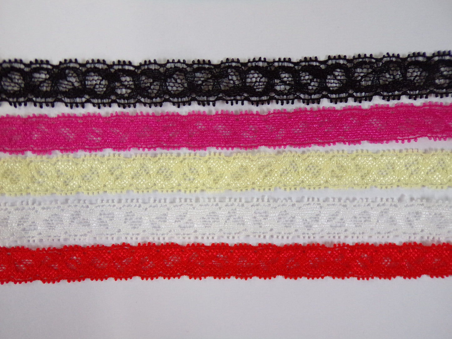 1.5cm wide Stretch Lace Trim, Elastic Lace Trim for underwear, lingerie, 5 colours, Thin lace, narrow lace, lingerie lace