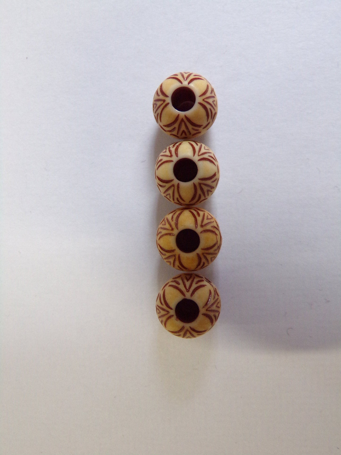 8mm 9mm, Round Acrylic Beads, Large Hole beads, Macrame beads, Jewel beads, Flower pattern beads, Jewellery, Craft, beads, colour beads