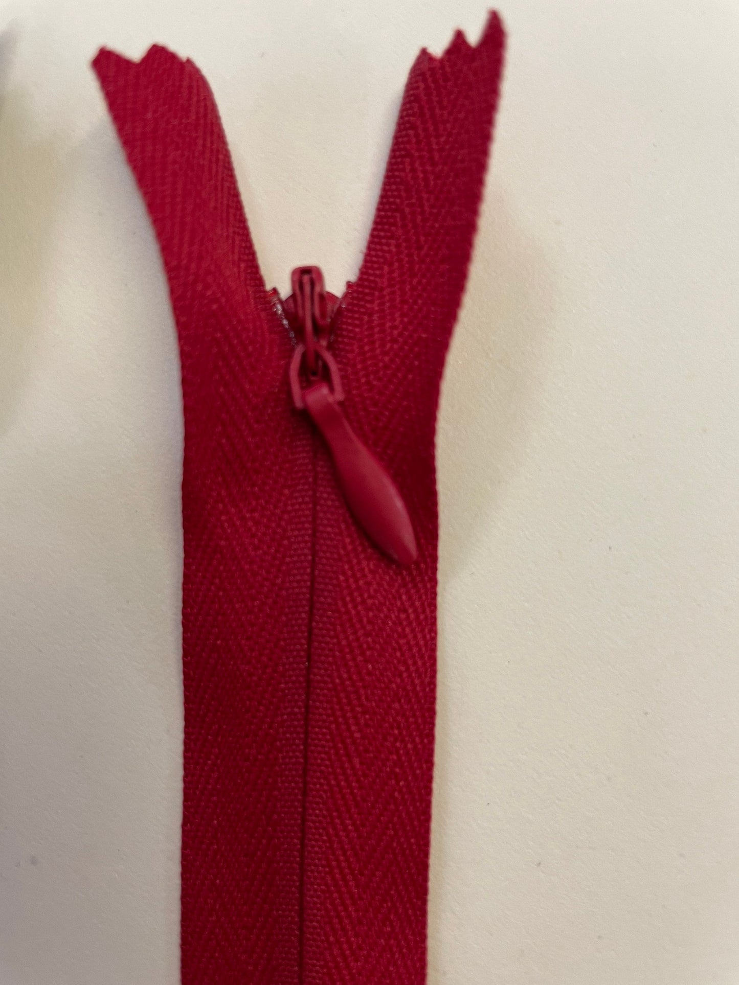 Invisible zips, red zips, navy zips, dress zips, hidden zips, zips, zippers, sizes available